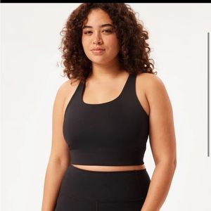 Girlfriend Collective Black Paloma Racerback Sports Bra